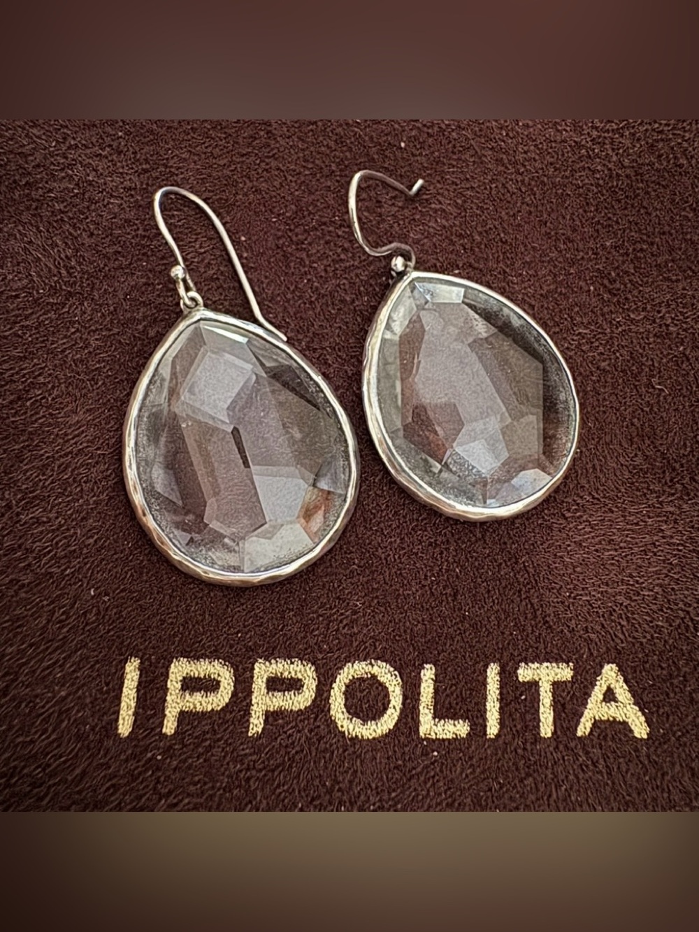Ippolita Sterling Clear Quartz Teardrop Earrings